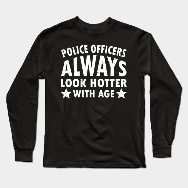 Police Officer Birthday Long Sleeve T-Shirt by PixelArt